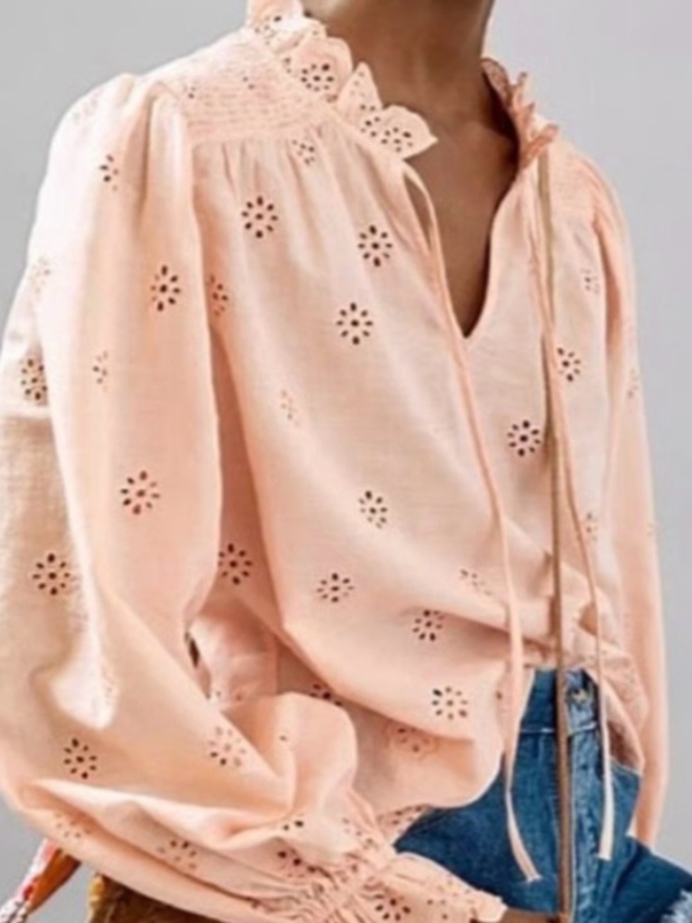 Anthropologie Othlia Melody Eyelet Blouse Sz M